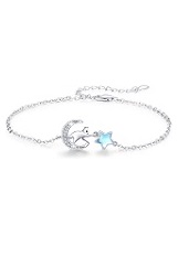 small outstanding silver animals beach sea baby anklet